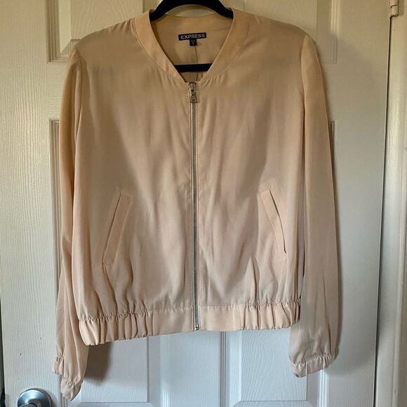 NWOT Express Blush Pink Bomber Jacket - Picture 1 of 4